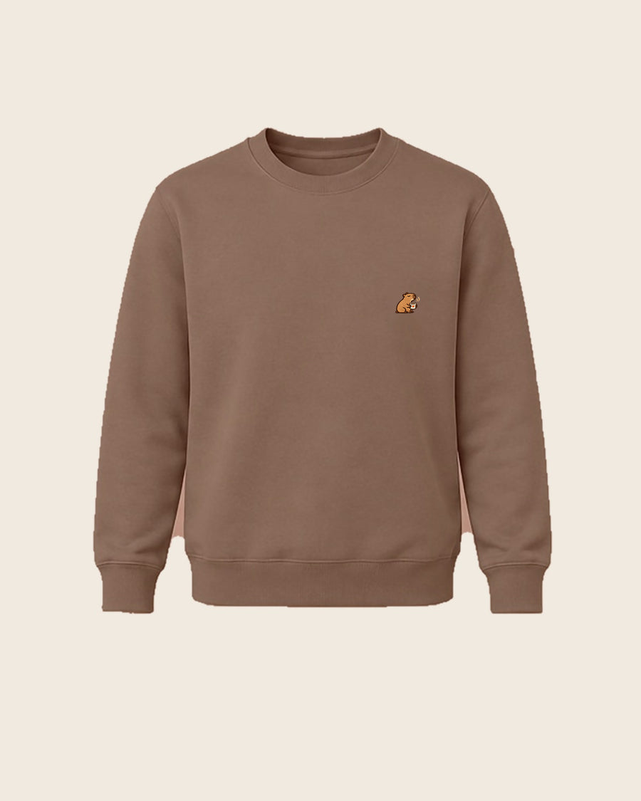 Coffeebara Sweatshirt – Mocha – Vorderansicht